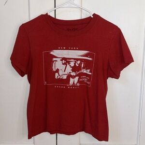 Brandy Melville Red Graphic Tee